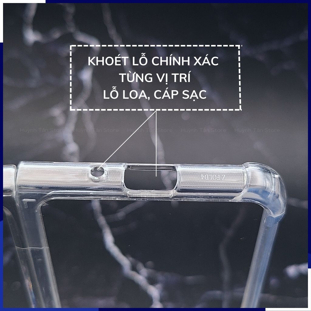 Ốp lưng chống sốc samsung z fold 4 clear color ver 3 trong suốt không ố vàng bảo vệ camera phụ kiện huỳnh tân store
