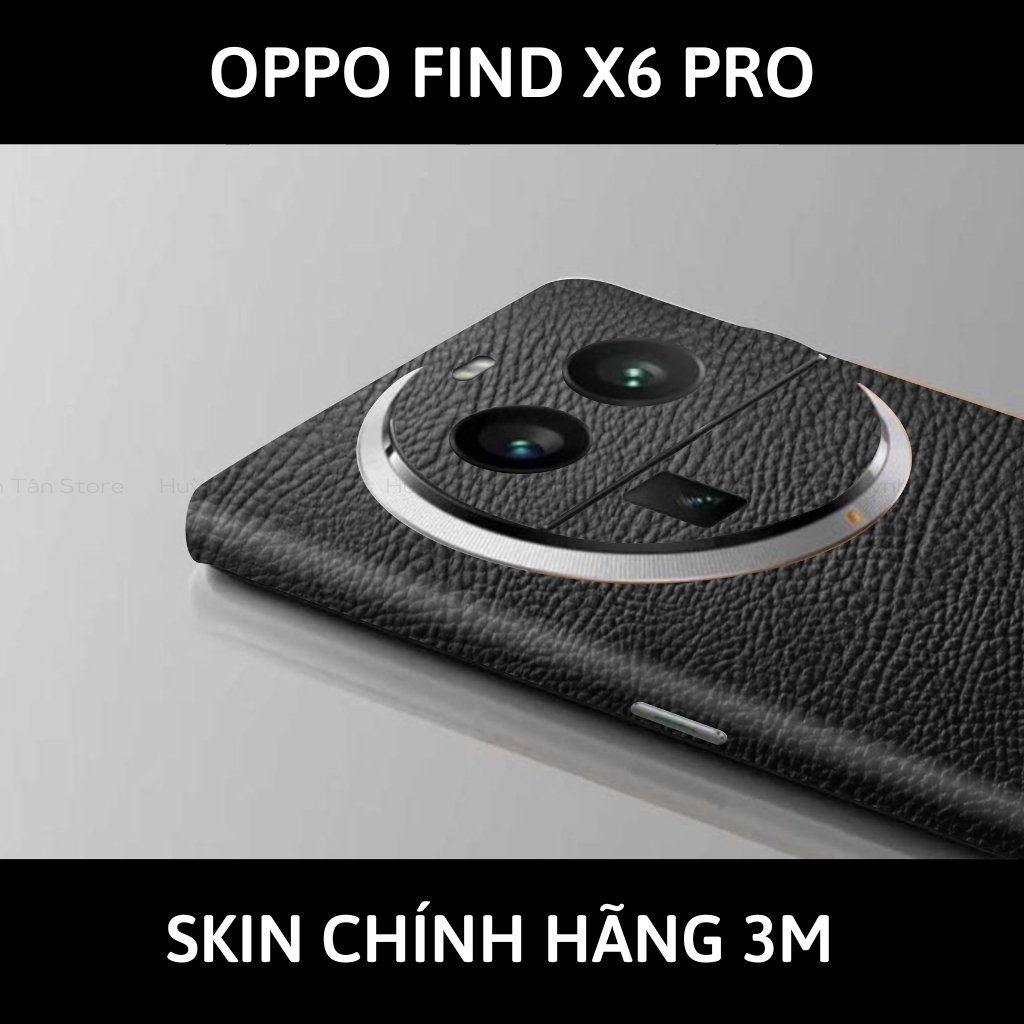 Dán skin điện thoại Oppo Find X6 Pro full body và camera nhập khẩu chính hãng USA phụ kiện điện thoại huỳnh tân store - Hexis Black Leather - Warp Skin Collection