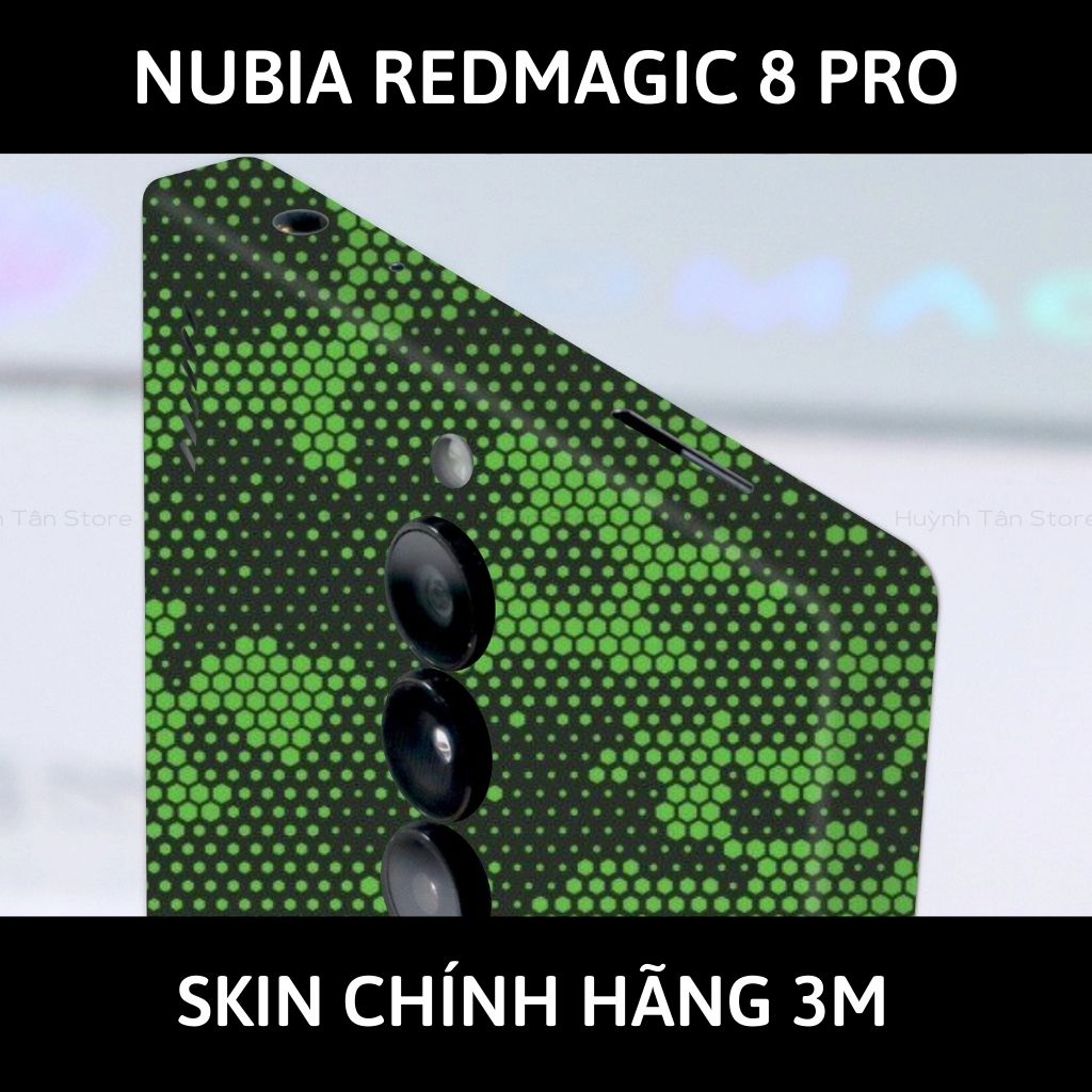 Skin 3m Nubia Redmagic 8 Pro, 8 Pro Plus full body và camera nhập khẩu chính hãng USA phụ kiện điện thoại huỳnh tân store - Mamba Green - Warp Skin Collection