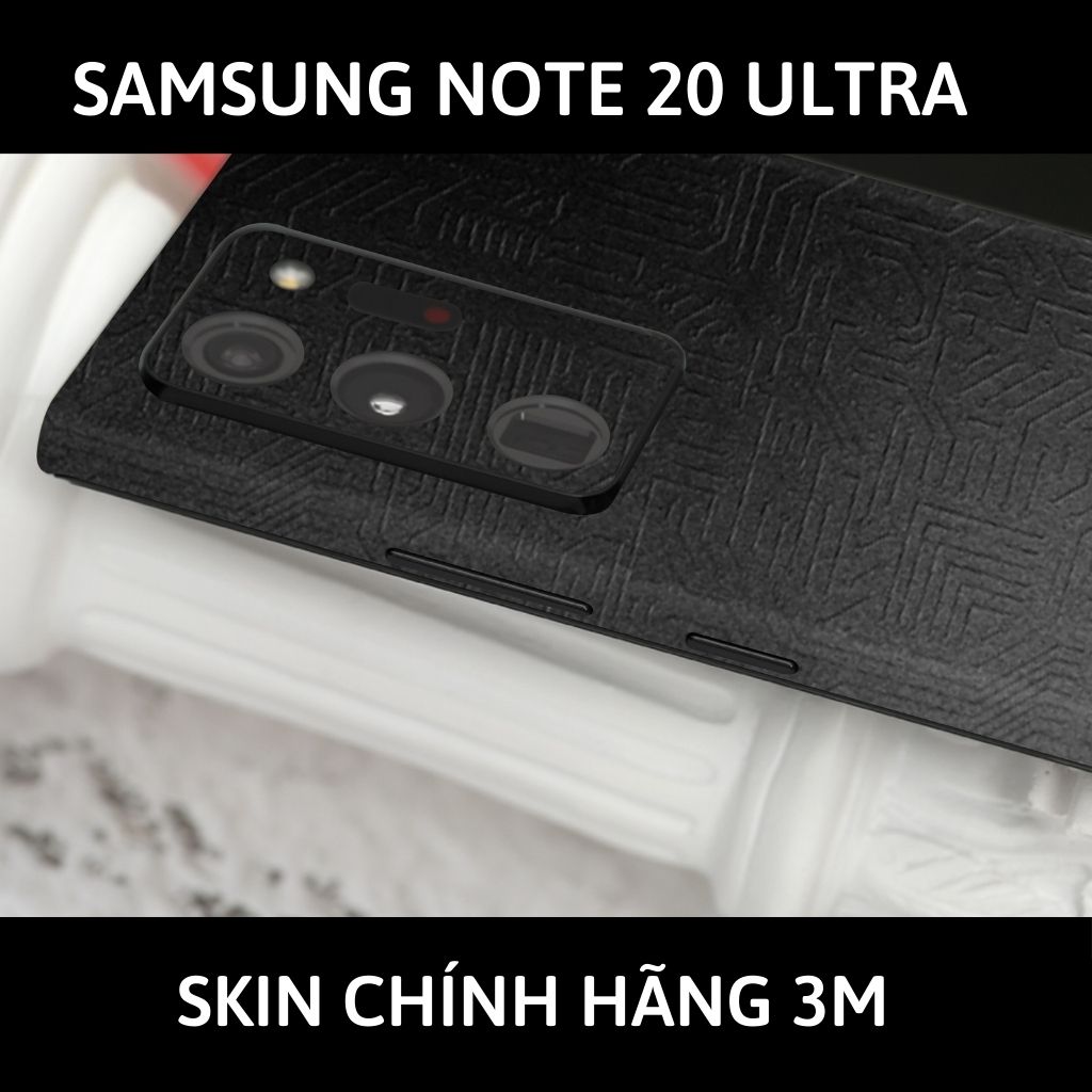 Skin 3m samsung galaxy note 20, note 20 ultra full body và camera nhập khẩu chính hãng USA phụ kiện điện thoại huỳnh tân store - Electronic Black 2022 - Warp Skin Collection