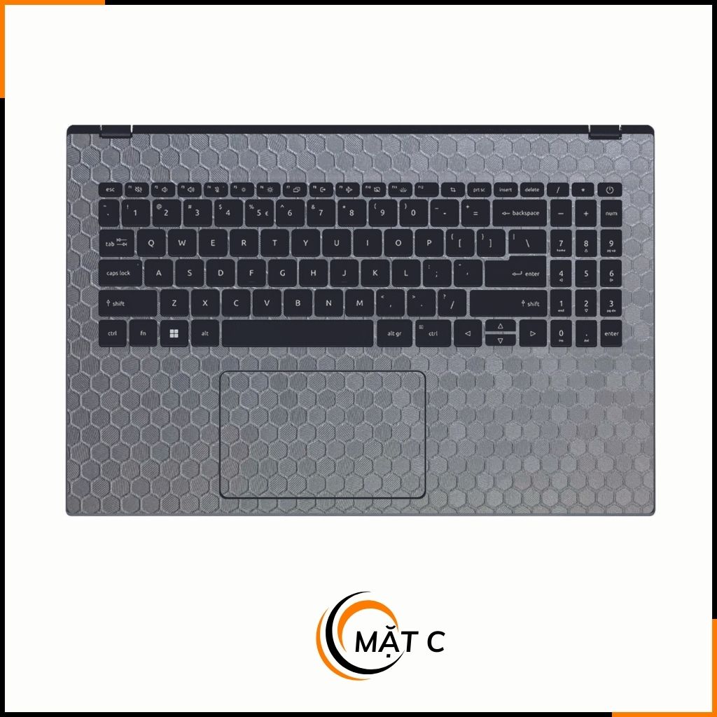 Dán skin laptop asus, dell , acer, hp, msi chính hãng ORAFOL nhập khẩu ĐỨC - SKIN 3M - LAPTOP - HONEYCOMB SILVER - SK-B11-03 phụ kiện điện thoại huỳnh tân store
