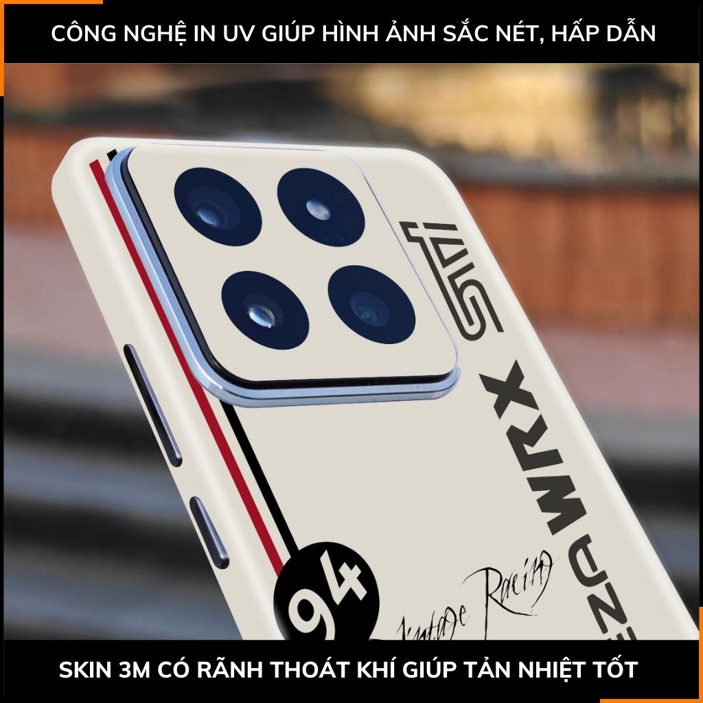 Dán skin điện thoại Xiaomi Mi 14 , Mi 14 Pro full body và camera nhập khẩu chính hãng USA in hình VINTAGE RACING - SKD O18 phụ kiện điện thoại huỳnh tân store