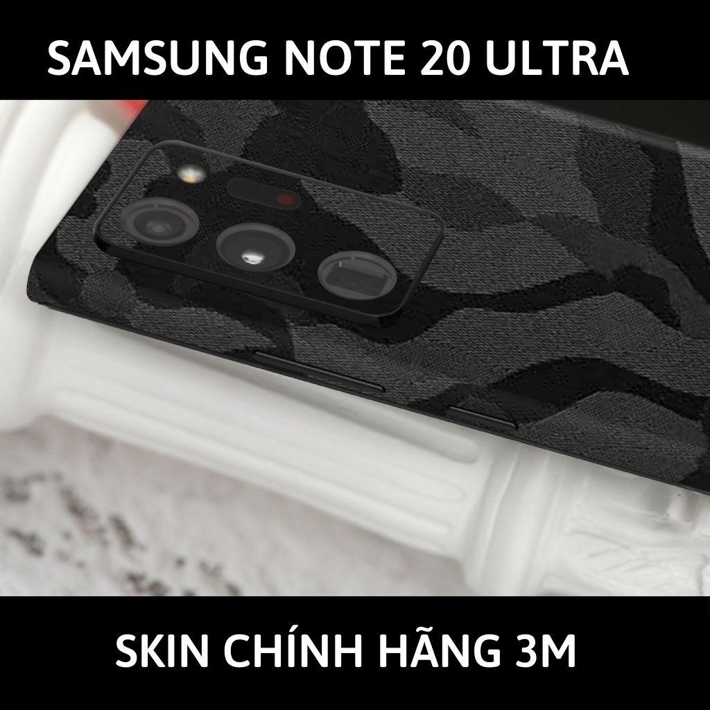 Skin 3m samsung galaxy note 20, note 20 ultra full body và camera nhập khẩu chính hãng USA phụ kiện điện thoại huỳnh tân store - Camo Black - Warp Skin Collection