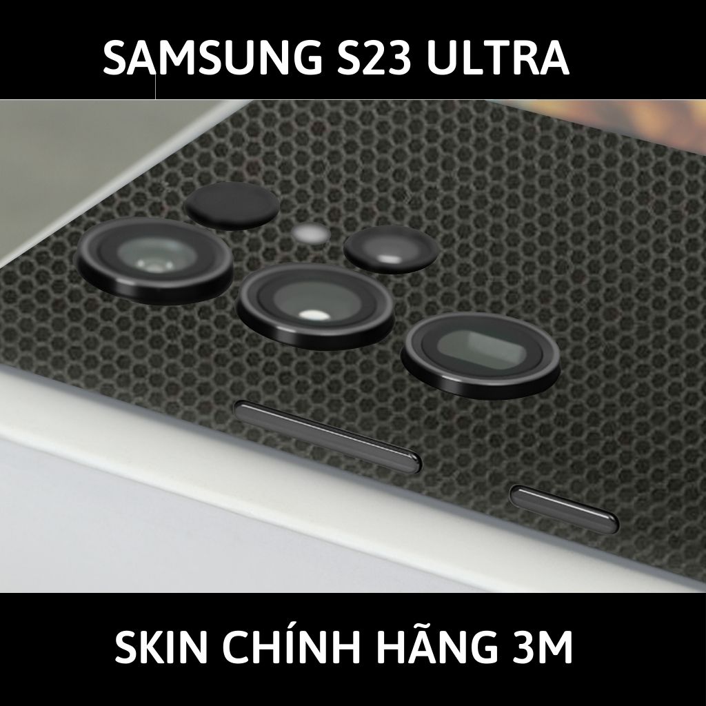 Skin 3m samsung galaxy s23, s23 plus, s23 ultra full body và camera nhập khẩu chính hãng USA phụ kiện điện thoại huỳnh tân store - Matrix Black - Warp Skin Collection