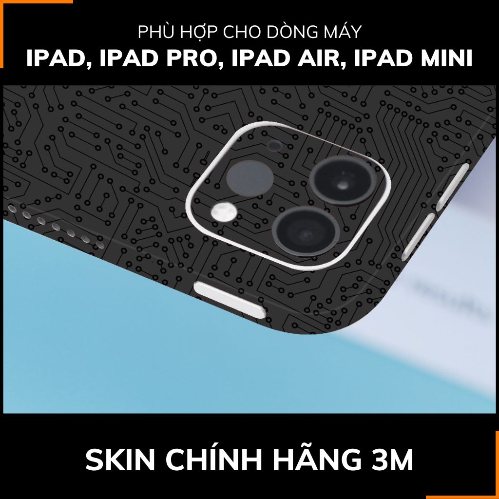Dán skin ipad , ipad pro, ipad air , ipad mini full body và camera chính hãng 3M - ELECTRIC BLACK FULL -  SK B01 06 phụ kiện điện thoại huỳnh tân store