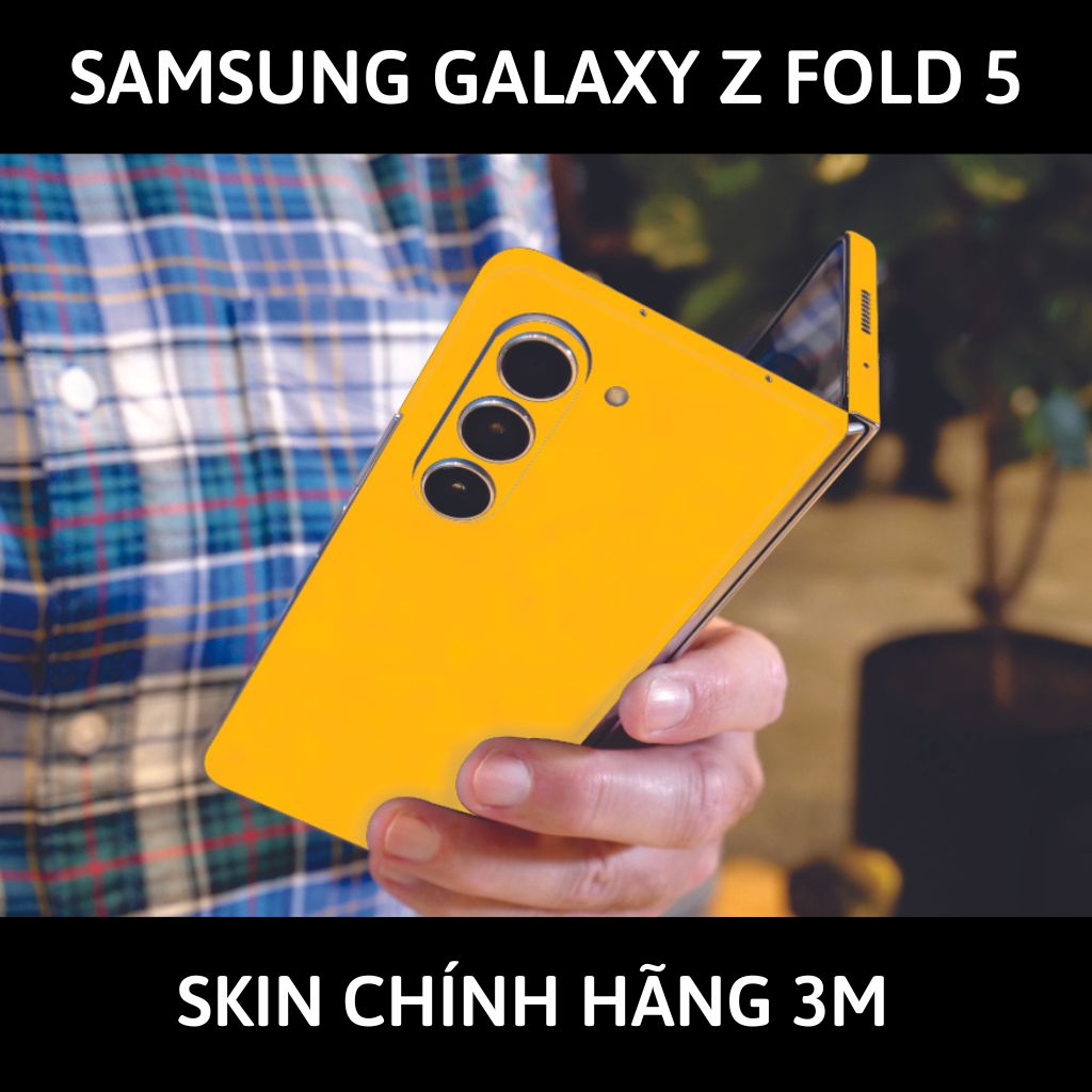 dán skin 3m samsung galaxy z fold 5 full body, camera phụ kiện điện thoại huỳnh tân store - Mustard Yellow