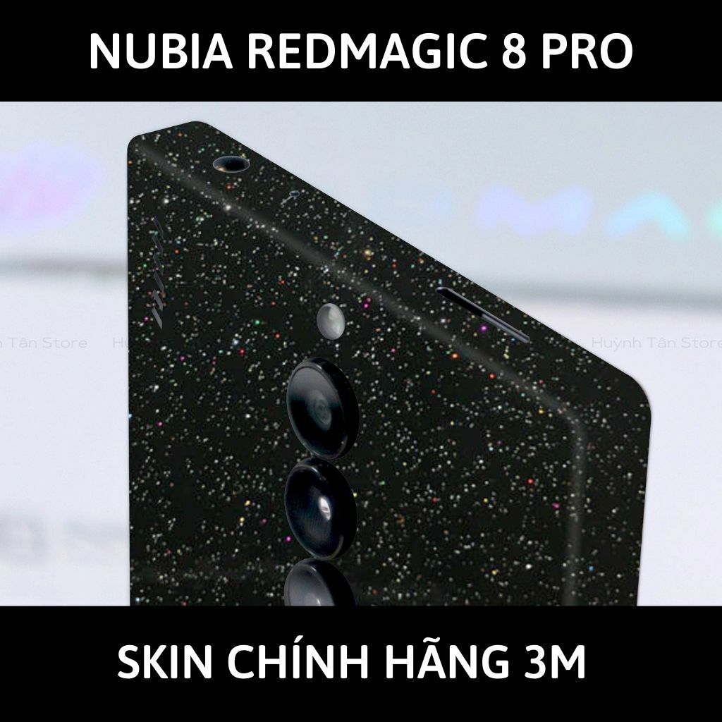 Skin 3m Nubia Redmagic 8 Pro, 8 Pro Plus full body và camera nhập khẩu chính hãng USA phụ kiện điện thoại huỳnh tân store - Galaxy Black - Warp Skin Collection