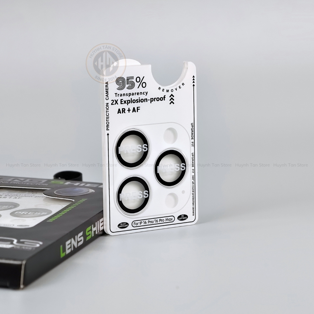 Kính cường lực lens camera Iphone 16 pro max, 16 pro , 16 plus , ip 16, 15 pro max , 15 pro , 15 plus, ip 15 chống chói AR, lóp phủ AF cao cấp, có khung tự dán  phụ kiện huỳnh tân store