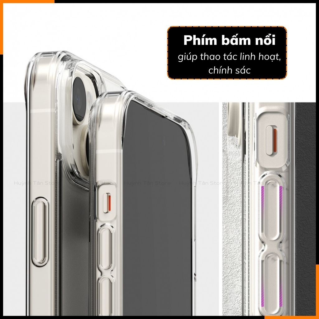 Ốp lưng iphone 15 RINGKE chính hãng trong suốt chống sốc FUSION chống ố vàng phụ kiện điện thoại huỳnh tân