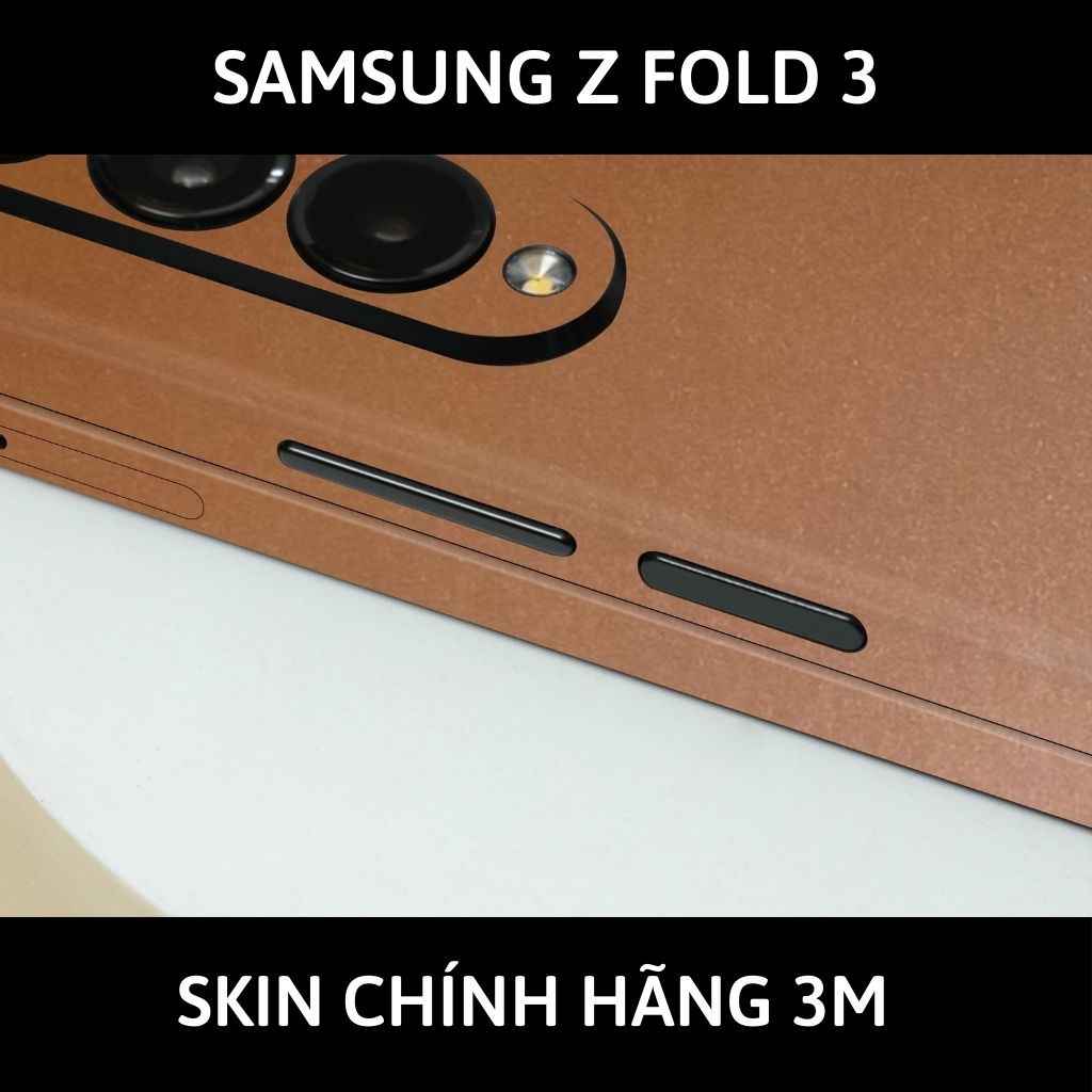 Skin 3m samsung galaxy Z Fold 4, Z Fold 3, Z Fold 2 full body và camera nhập khẩu chính hãng USA phụ kiện điện thoại huỳnh tân store - Caramel- Warp Skin Collection