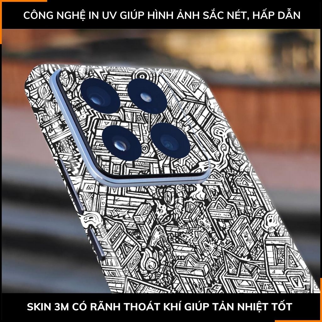 Dán skin điện thoại Xiaomi Mi 14 , Mi 14 Pro full body và camera nhập khẩu chính hãng USA in hình ROBOT CITY - SKD U02 phụ kiện điện thoại huỳnh tân store