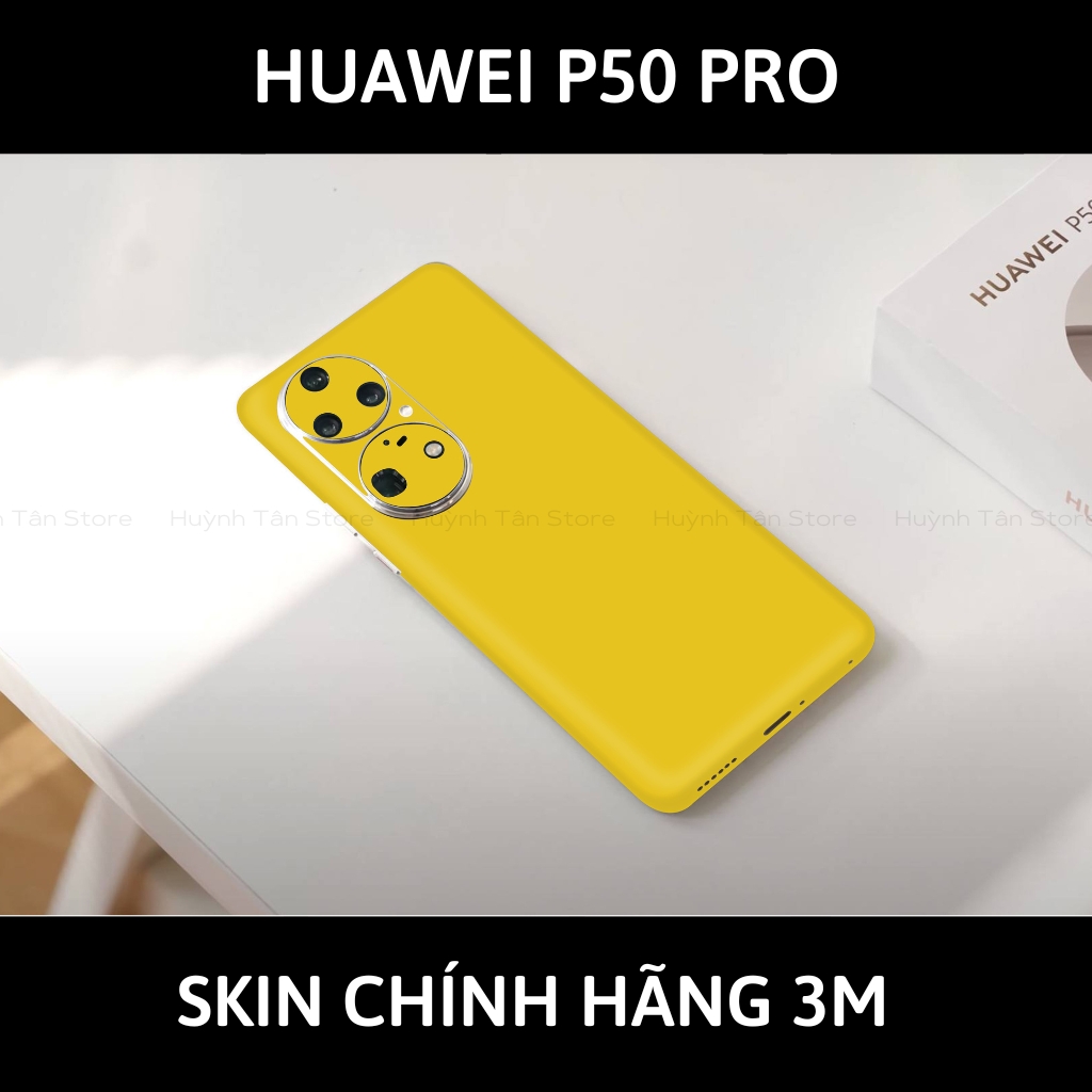 Dán skin điện thoại Huawei P50 Pro full body và camera nhập khẩu chính hãng USA phụ kiện điện thoại huỳnh tân store - Gloss Yellow - Warp Skin Collection