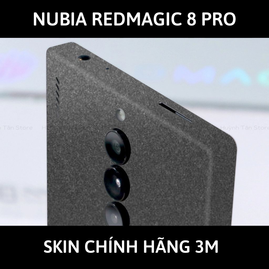 Skin 3m Nubia Redmagic 8 Pro, 8 Pro Plus full body và camera nhập khẩu chính hãng USA phụ kiện điện thoại huỳnh tân store - Dark Grey- Warp Skin Collection