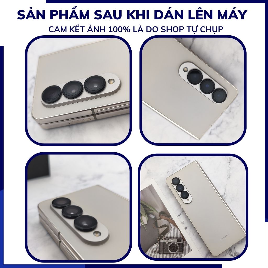 Cường lực camera z fold 4 chính hãng KUZOOM viền nhiều màu chất lượng rõ nét bảo vệ toàn diện cụm camera phụ kiện huỳnh tân store