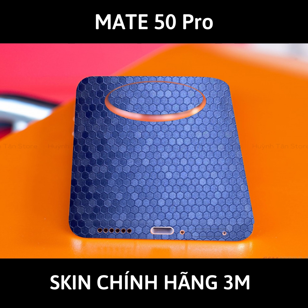 Dán skin điện thoại Huawei Mate 50 Pro full body và camera nhập khẩu chính hãng USA phụ kiện điện thoại huỳnh tân store - Honeycomb Blue - Warp Skin Collection