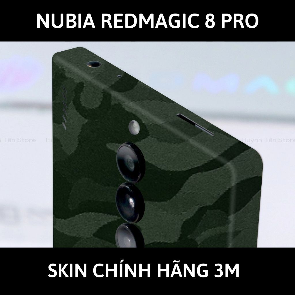 Skin 3m Nubia Redmagic 8 Pro, 8 Pro Plus full body và camera nhập khẩu chính hãng USA phụ kiện điện thoại huỳnh tân store - Camo Green - Warp Skin Collection
