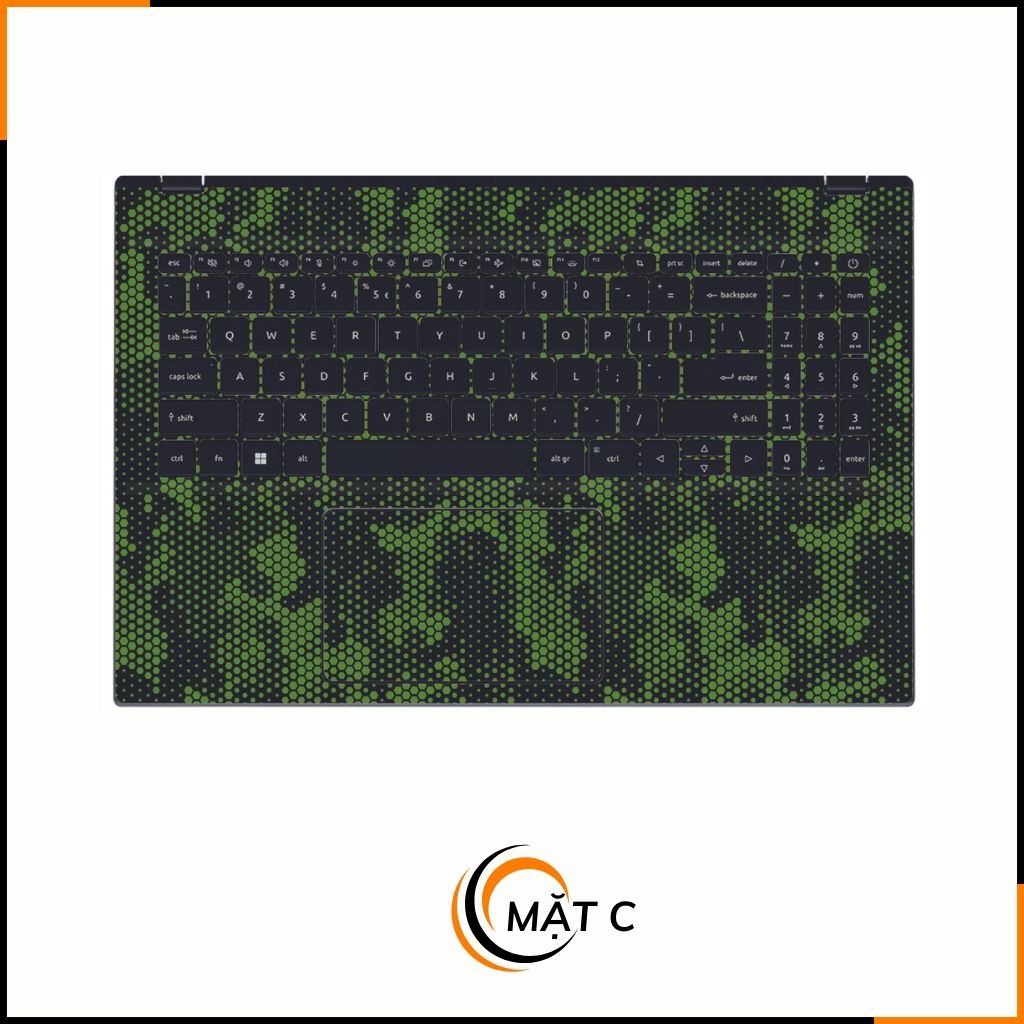 Dán skin laptop asus, dell , acer, hp, msi chính hãng ORAFOL nhập khẩu ĐỨC - SKIN 3M - LAPTOP - MAMBA GREEN  - SK B03 03 phụ kiện điện thoại huỳnh tân store