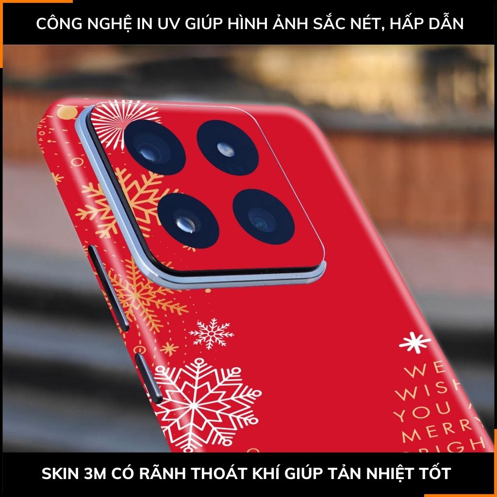 Dán skin điện thoại Xiaomi Mi 14 , Mi 14 Pro full body và camera nhập khẩu chính hãng USA in hình MERRY CHRISTMAS - SKD P25 phụ kiện điện thoại huỳnh tân store