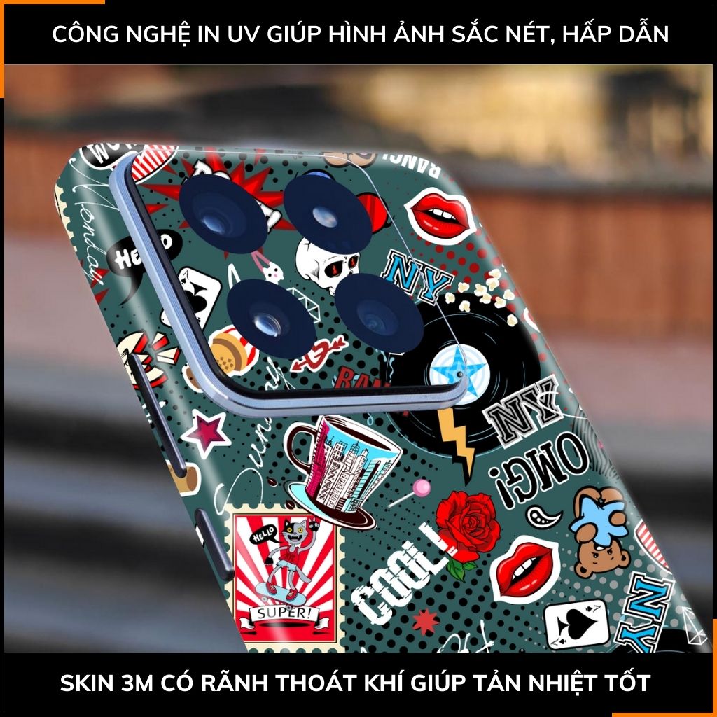 Dán skin điện thoại Xiaomi Mi 14 , Mi 14 Pro full body và camera nhập khẩu chính hãng USA in hình STICKER BOOM - SKD L01 phụ kiện điện thoại huỳnh tân store