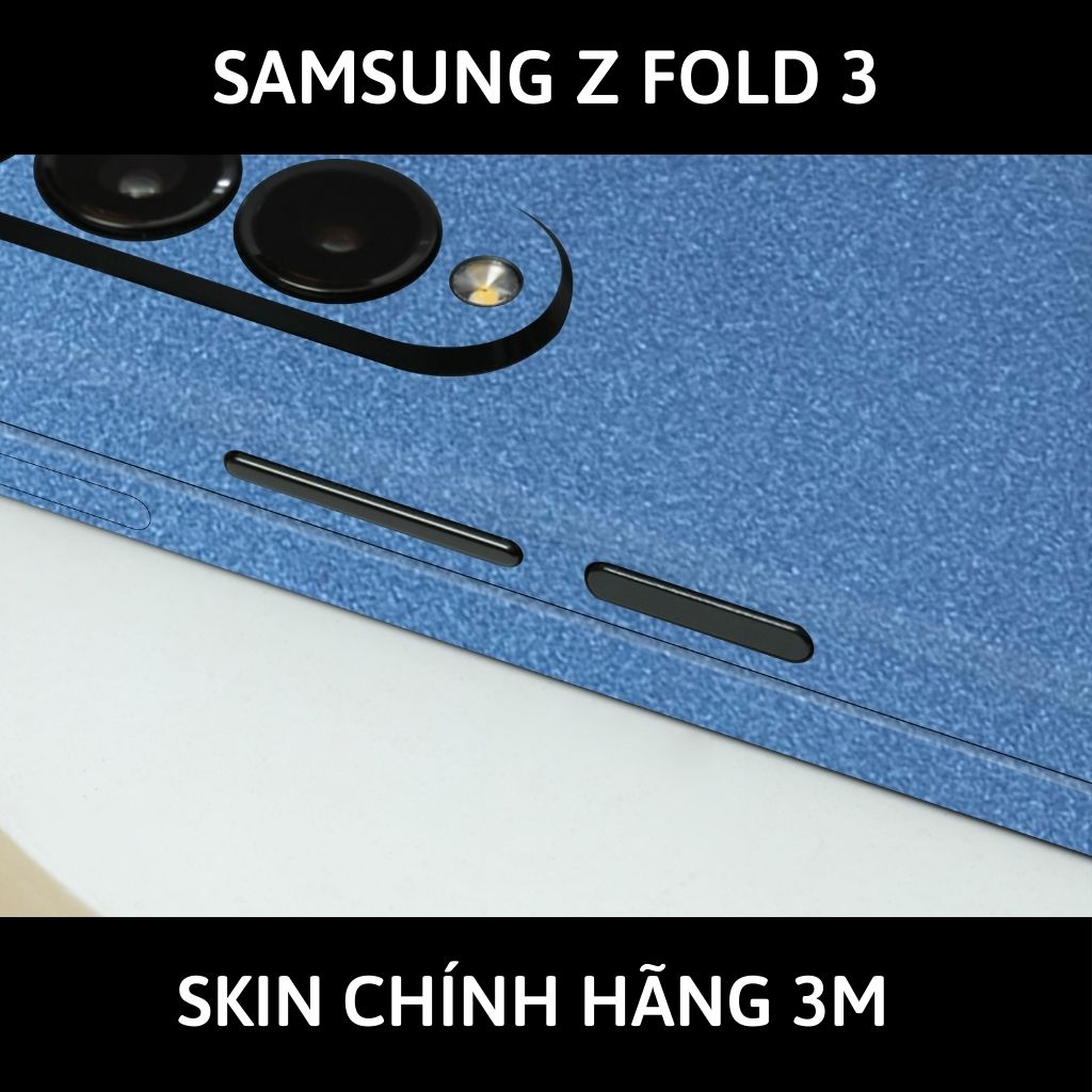Skin 3m samsung galaxy Z Fold 4, Z Fold 3, Z Fold 2 full body và camera nhập khẩu chính hãng USA phụ kiện điện thoại huỳnh tân store - Oracal Dove Blue Metalic - Warp Skin Collection