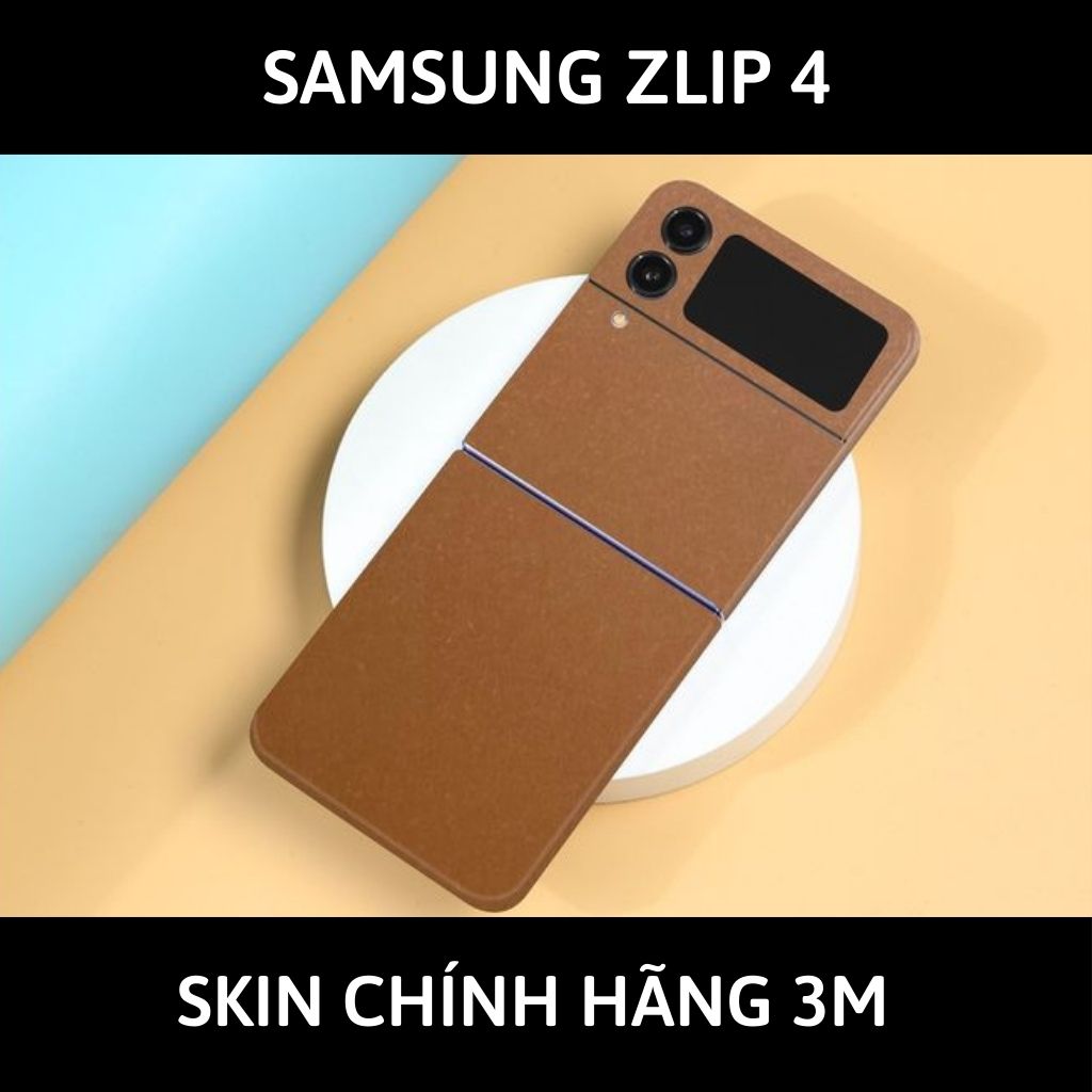 Skin 3m samsung galaxy Z Flip 4, Z Flip 3, Z Flip full body và camera nhập khẩu chính hãng USA phụ kiện điện thoại huỳnh tân store - Caramel - Warp Skin Collection