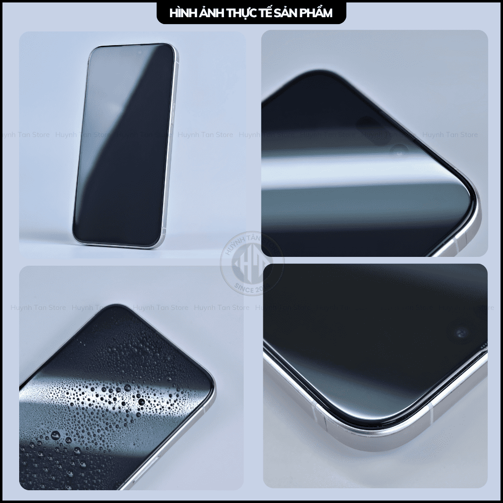 Kính cường lực iphone 17 pro max , ip 16 pro max , ip 15 pro max  trong suốt FULL MÀN không lẹm viền chính hãng KUZOOM phụ kiện điện thoại huỳnh tân store