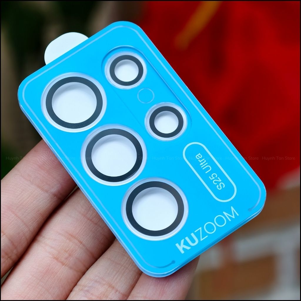 Combo viền và cường lực camera kuzoom samsung s25 s24 s23 s22 ultra kính trong suốt bảo vệ cho 5 lens