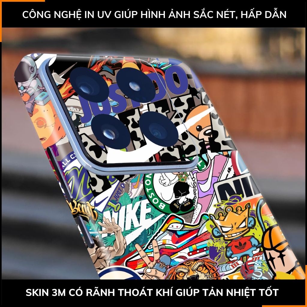 Dán skin điện thoại Xiaomi Mi 14 , Mi 14 Pro full body và camera nhập khẩu chính hãng USA in hình STICKER BOOM - SKD L09 phụ kiện điện thoại huỳnh tân store