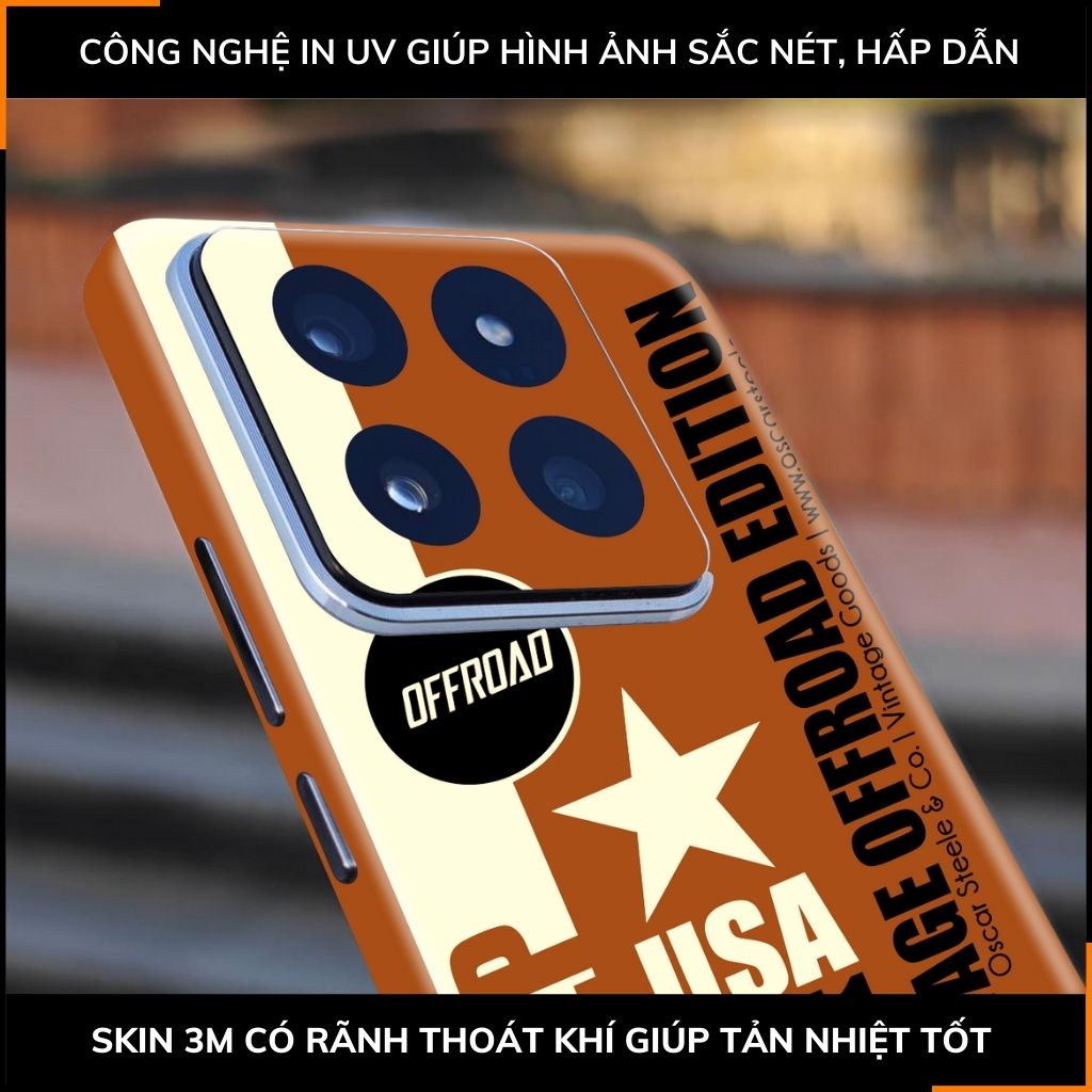 Dán skin điện thoại Xiaomi Mi 14 , Mi 14 Pro full body và camera nhập khẩu chính hãng USA in hình VINTAGE RACING - SKD O09 phụ kiện điện thoại huỳnh tân store