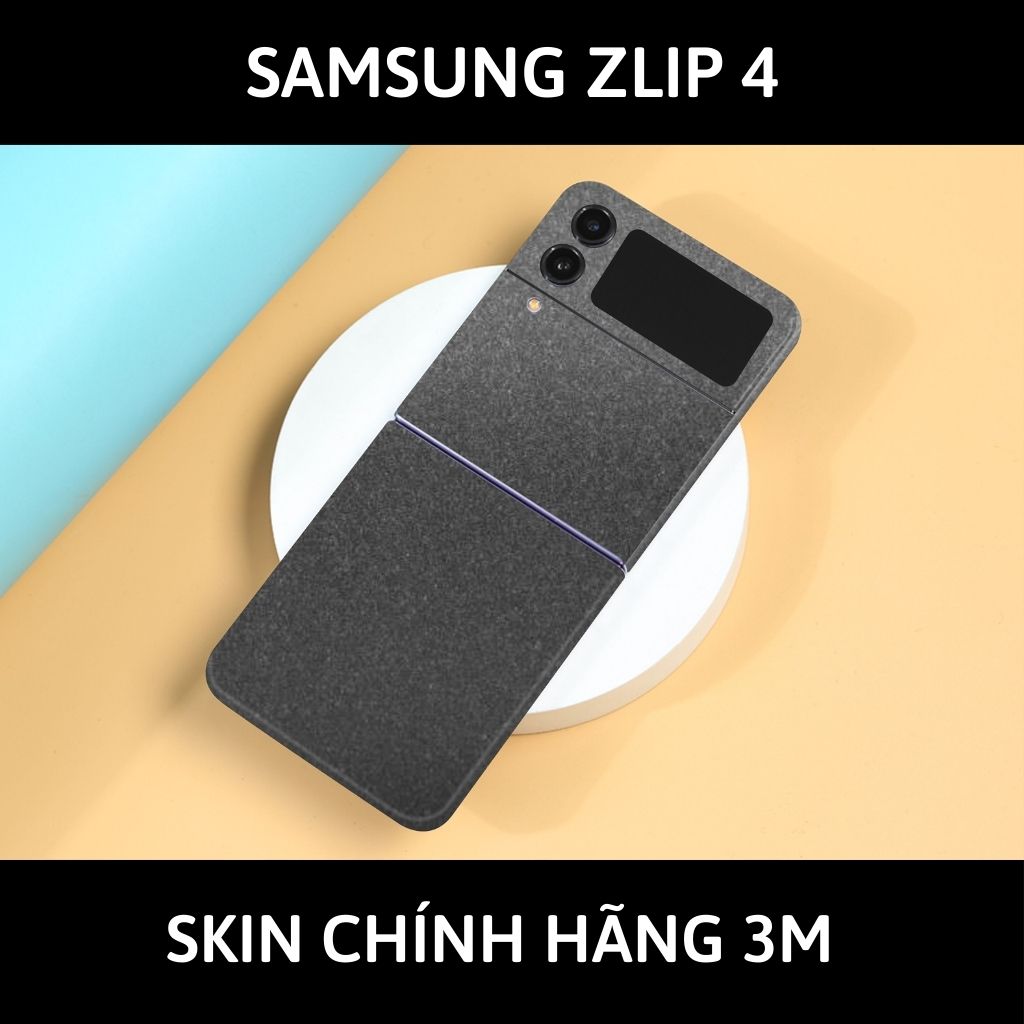 Skin 3m samsung galaxy Z Flip 4, Z Flip 3, Z Flip full body và camera nhập khẩu chính hãng USA phụ kiện điện thoại huỳnh tân store - Dark Grey - Warp Skin Collection