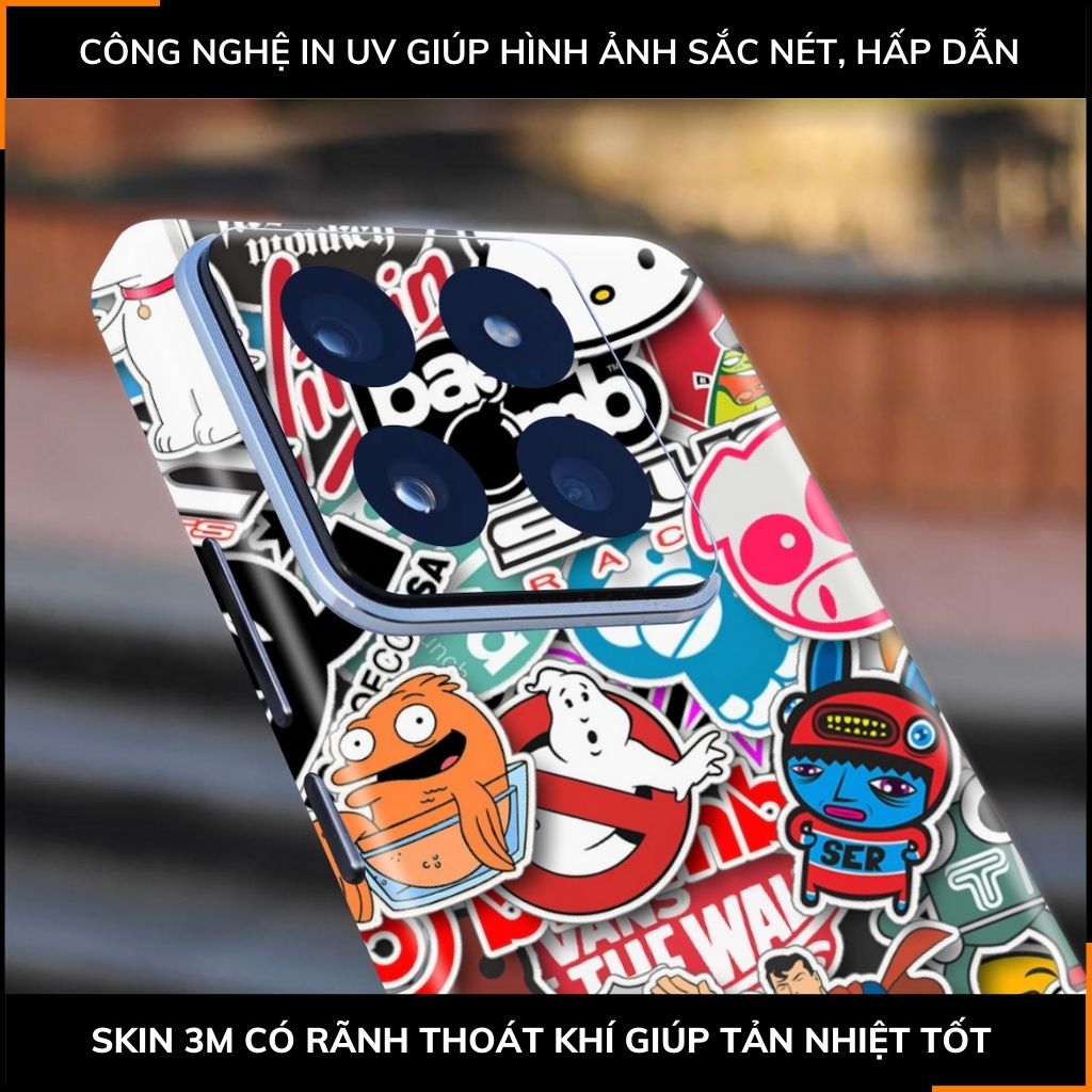 Dán skin điện thoại Xiaomi Mi 14 , Mi 14 Pro full body và camera nhập khẩu chính hãng USA in hình STICKER BOOM - SKD L14 phụ kiện điện thoại huỳnh tân store