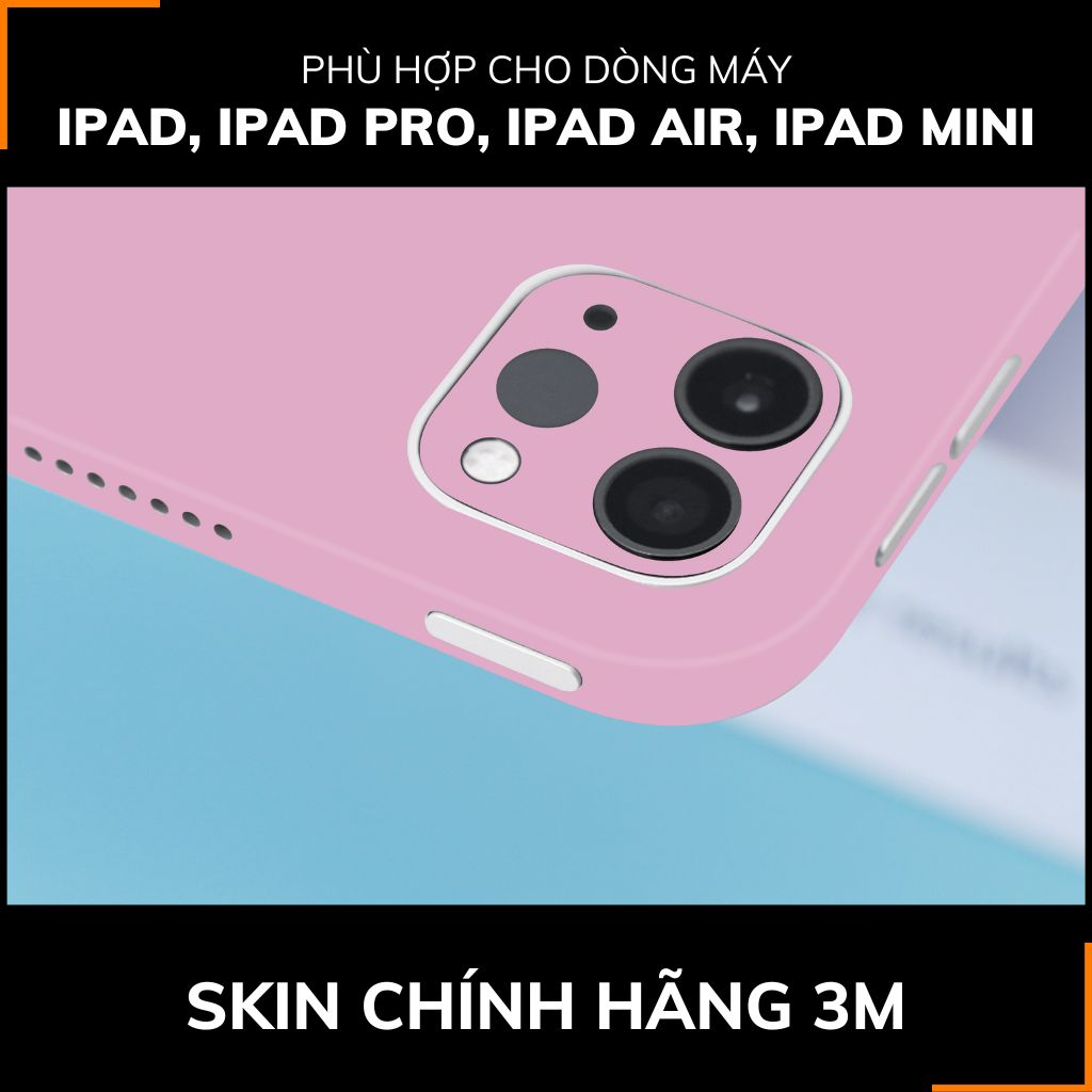Dán skin ipad , ipad pro, ipad air , ipad mini full body và camera chính hãng 3M - PASTEL PINK -  SK A02 06 phụ kiện điện thoại huỳnh tân store