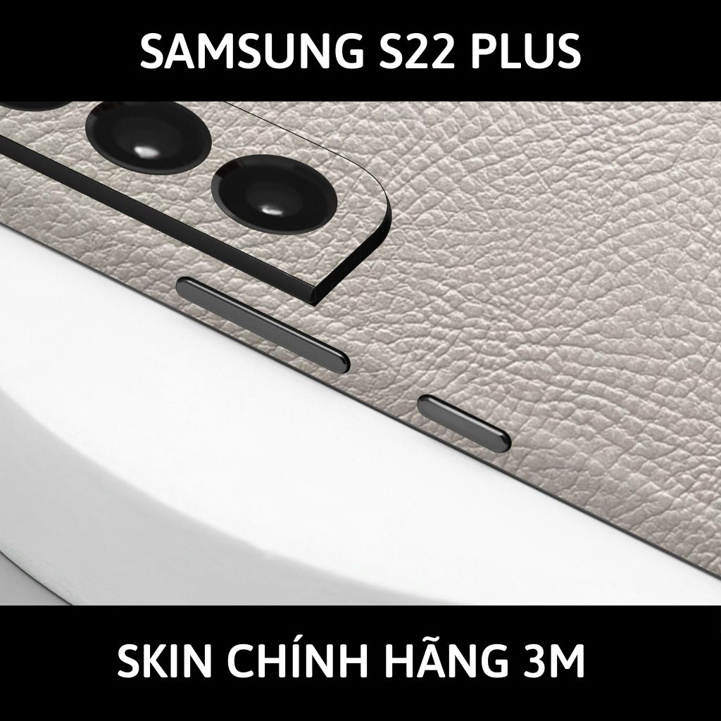 Skin 3m samsung galaxy S22 ultra , S22 plus, S22 full body và camera nhập khẩu chính hãng USA phụ kiện điện thoại huỳnh tân store - Hexis Grey Leather - Warp Skin Collection