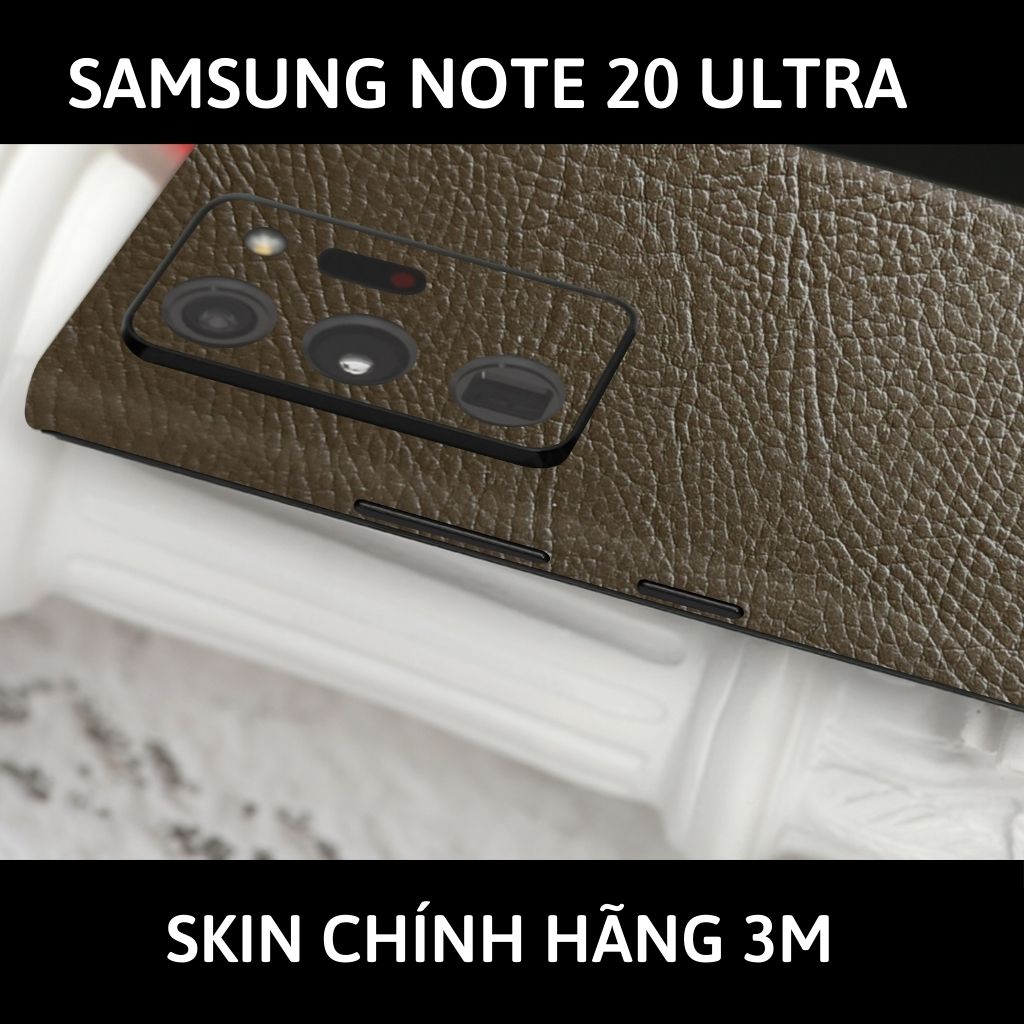 Skin 3m samsung galaxy note 20, note 20 ultra full body và camera nhập khẩu chính hãng USA phụ kiện điện thoại huỳnh tân store - Hexis Brown Leather - Warp Skin Collection