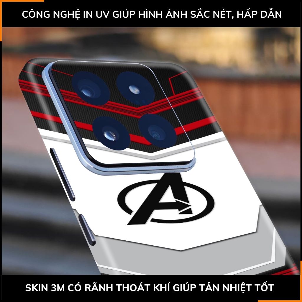 Dán skin điện thoại Xiaomi Mi 14 , Mi 14 Pro full body và camera nhập khẩu chính hãng USA in hình MAVEL - SKD M08 phụ kiện điện thoại huỳnh tân store