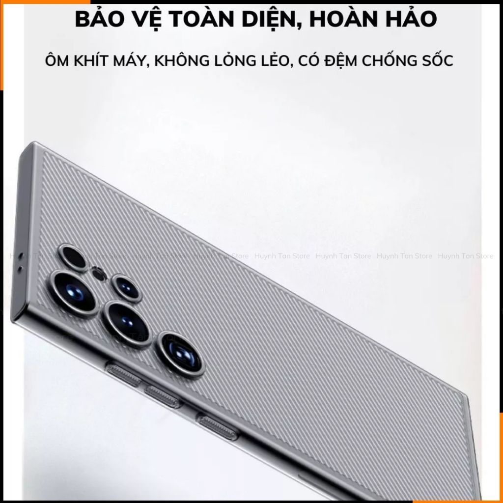 Ốp lưng Samsung S24, S24 plus, S24 ultra, s23 ultra TPU vân sóng chéo siêu mỏng ôm sát thân máy bảo vệ camera MATTE HUTA