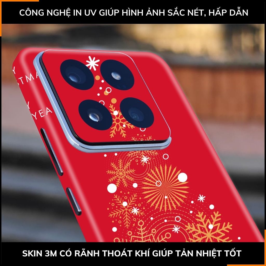 Dán skin điện thoại Xiaomi Mi 14 , Mi 14 Pro full body và camera nhập khẩu chính hãng USA in hình MERRY CHRISTMAS - SKD P24 phụ kiện điện thoại huỳnh tân store
