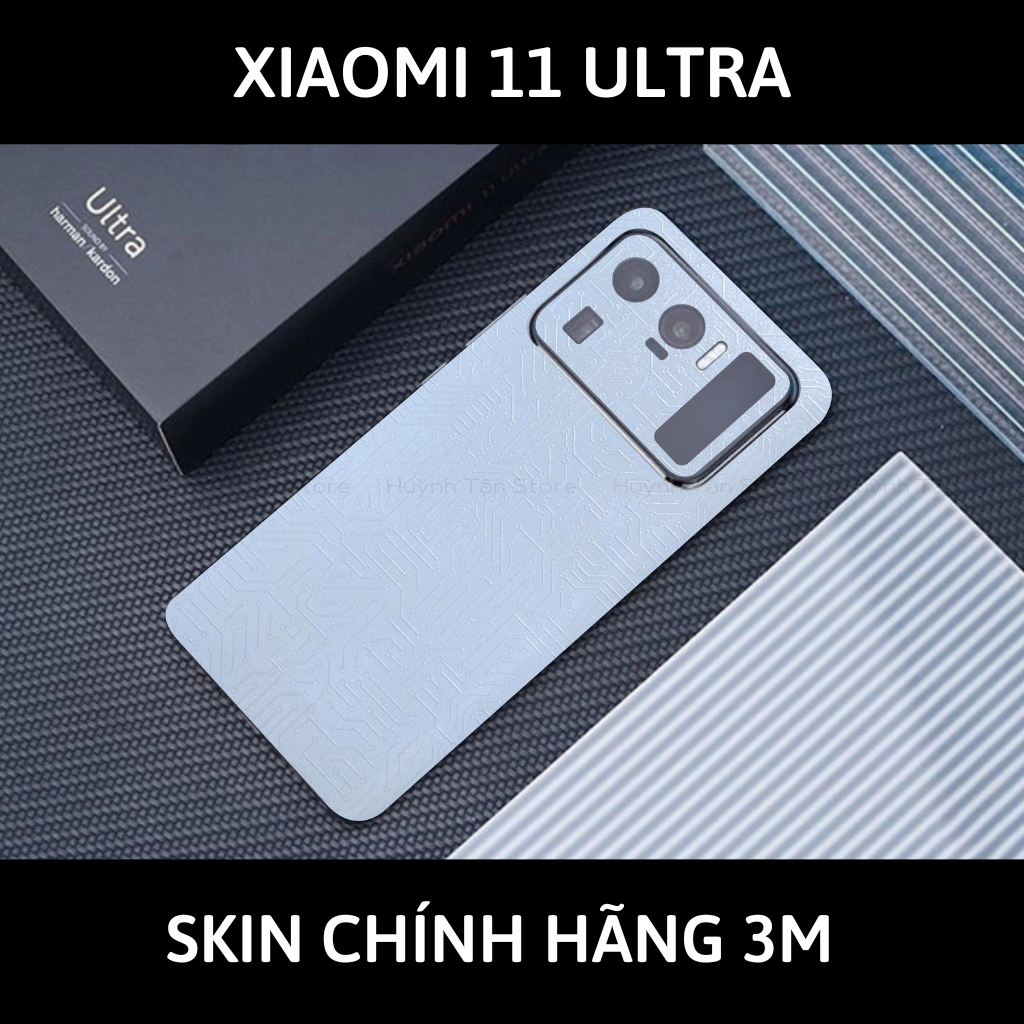 Skin 3m Mi 11 Ultra full body và camera nhập khẩu chính hãng USA phụ kiện điện thoại huỳnh tân store - Electronic White 2022 - Warp Skin Collection