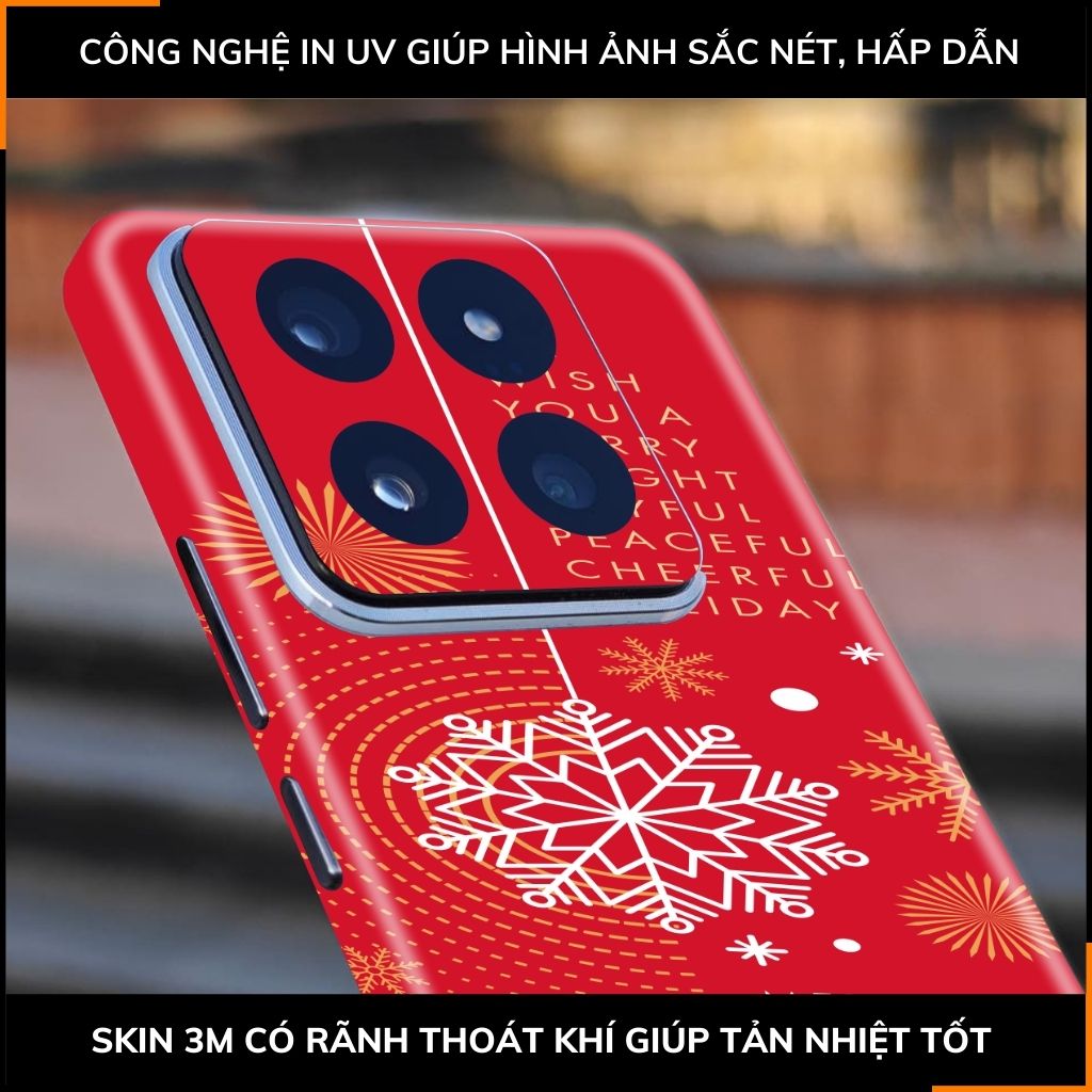 Dán skin điện thoại Xiaomi Mi 14 , Mi 14 Pro full body và camera nhập khẩu chính hãng USA in hình MERRY CHRISTMAS - SKD P23 phụ kiện điện thoại huỳnh tân store
