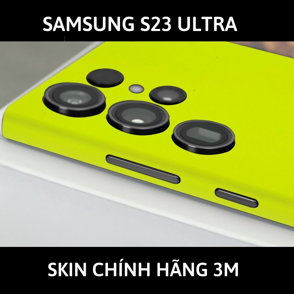 Skin 3m samsung galaxy s23, s23 plus, s23 ultra full body và camera nhập khẩu chính hãng USA phụ kiện điện thoại huỳnh tân store - Yellow Neo - Warp Skin Collection