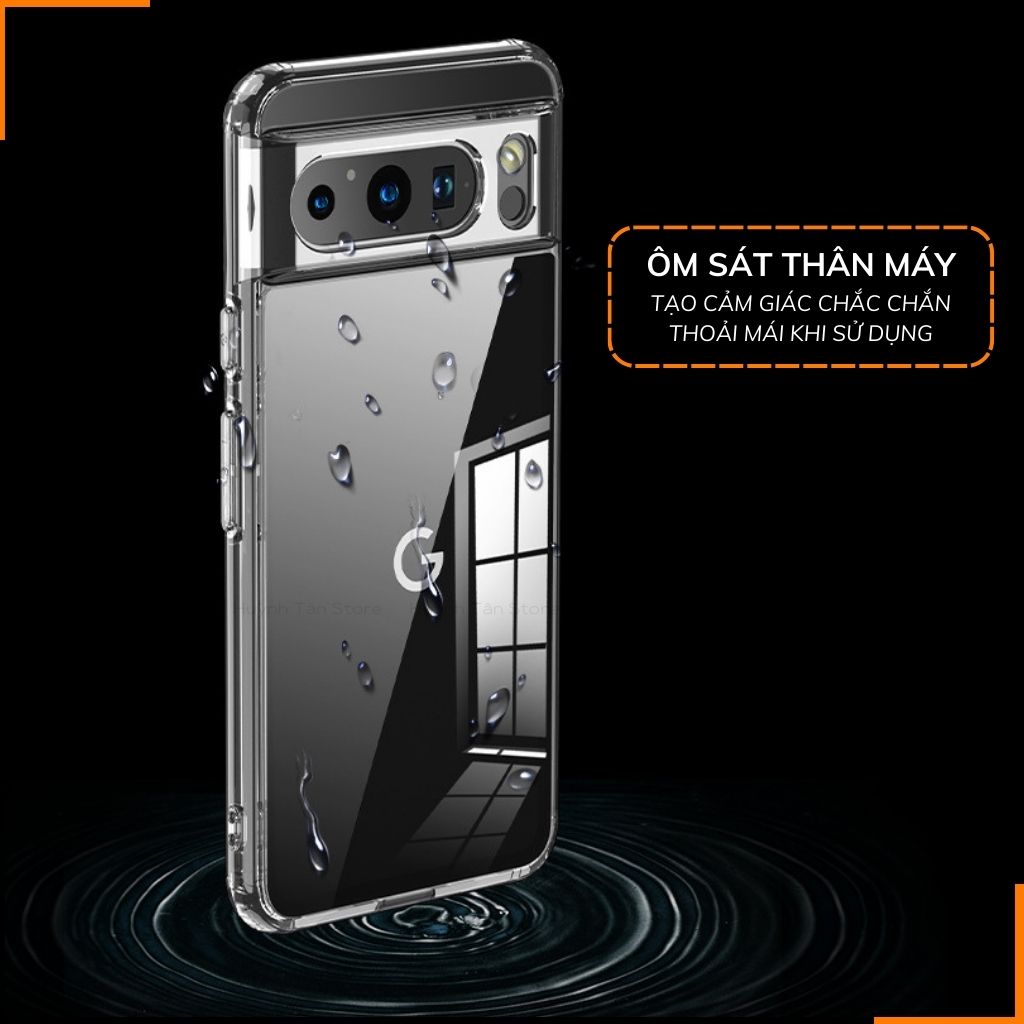 Ốp lưng google pixel 8 pro chống sốc CLEAR COLOR VER 4 trong suốt không ố vàng bảo vệ camera phụ kiện huỳnh tân store