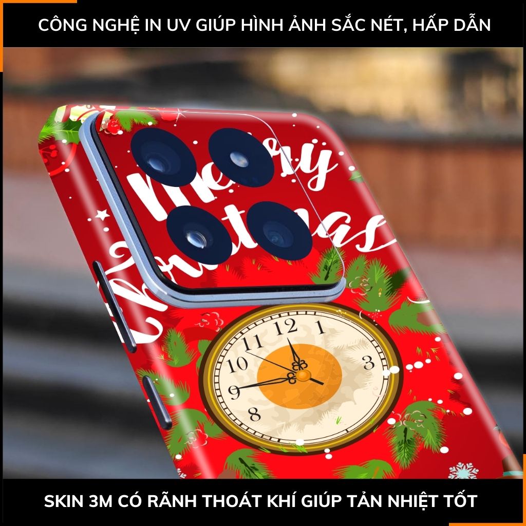 Dán skin điện thoại Xiaomi Mi 14 , Mi 14 Pro full body và camera nhập khẩu chính hãng USA in hình MERRY CHRISTMAS - SKD P27 phụ kiện điện thoại huỳnh tân store