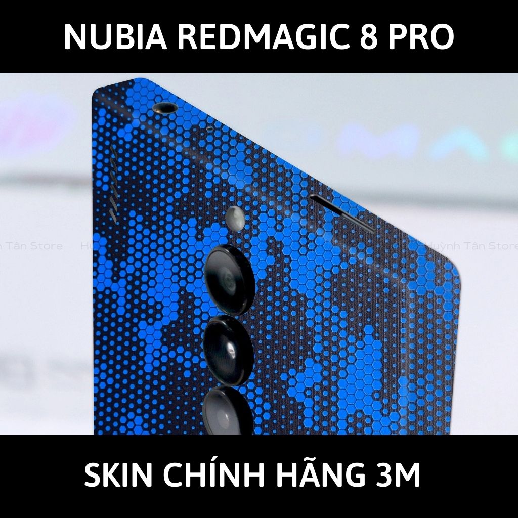 Skin 3m Nubia Redmagic 8 Pro, 8 Pro Plus full body và camera nhập khẩu chính hãng USA phụ kiện điện thoại huỳnh tân store - Mamba Blue - Warp Skin Collection
