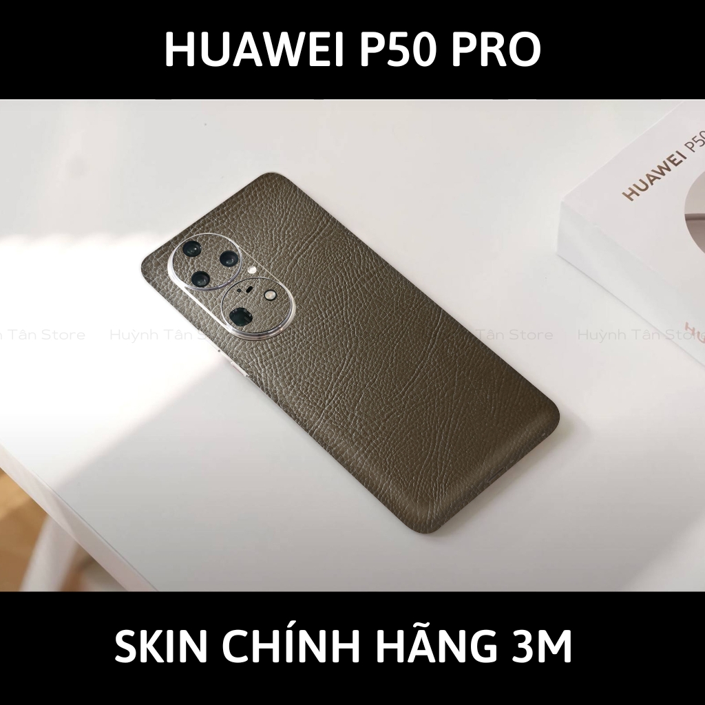 Dán skin điện thoại Huawei P50 Pro full body và camera nhập khẩu chính hãng USA phụ kiện điện thoại huỳnh tân store - Brown Leather - Warp Skin Collection