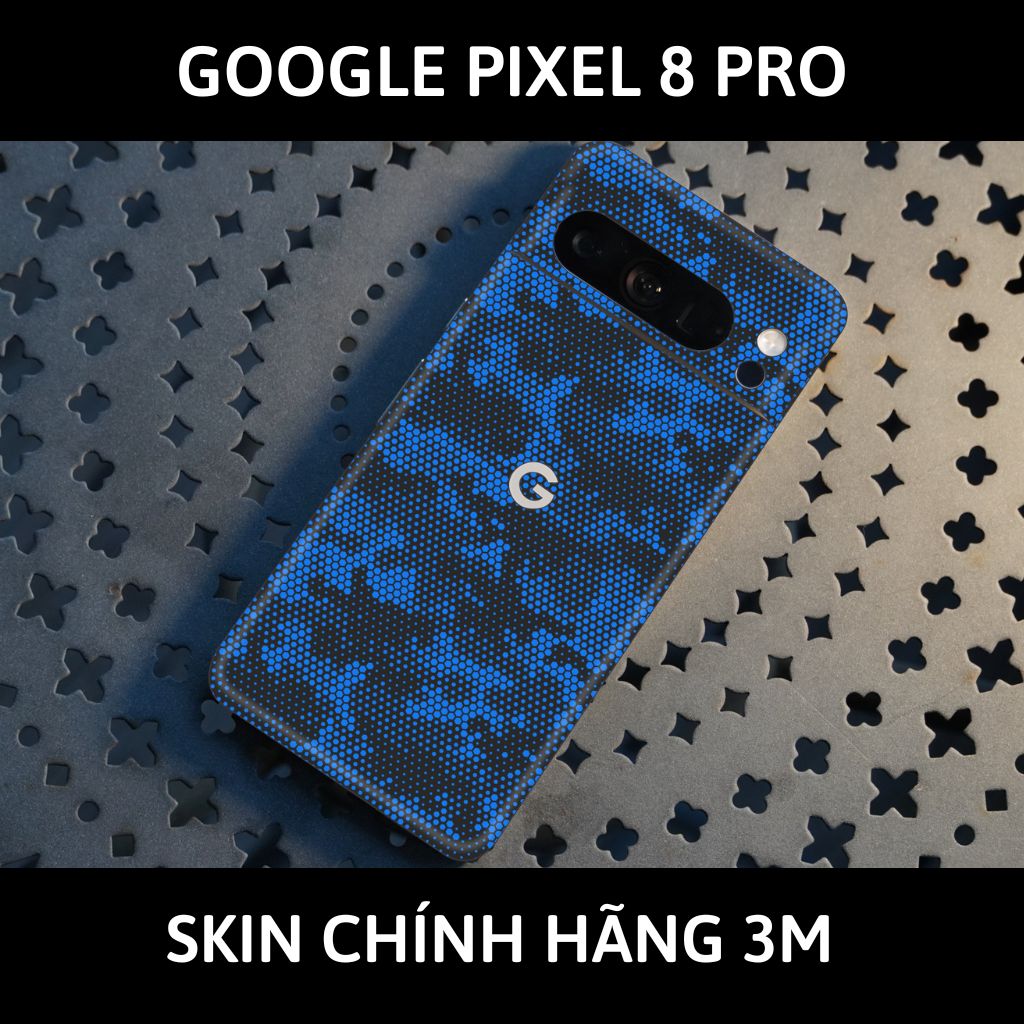 Dán skin điện thoại Pixel 8, Pixel 8 Pro full body và camera nhập khẩu chính hãng USA phụ kiện điện thoại huỳnh tân store - MAMBA BLUE - Warp Skin Collection