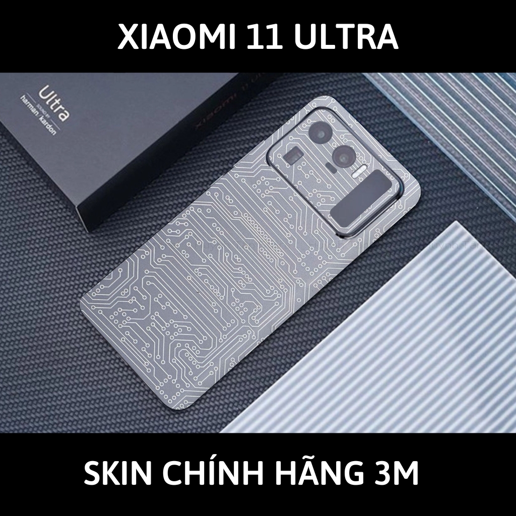 Skin 3m Mi 11 Ultra full body và camera nhập khẩu chính hãng USA phụ kiện điện thoại huỳnh tân store - Electronic White - Warp Skin Collection