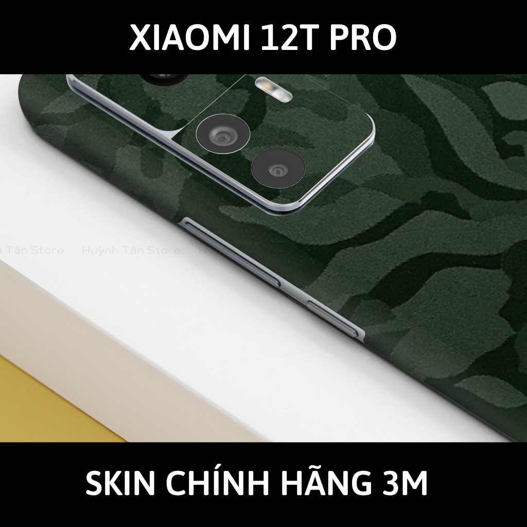 Skin 3m Mi 12T, Mi 12T Pro, K50 Ultra full body và camera nhập khẩu chính hãng USA phụ kiện điện thoại huỳnh tân store - Camo Green - Warp Skin Collection