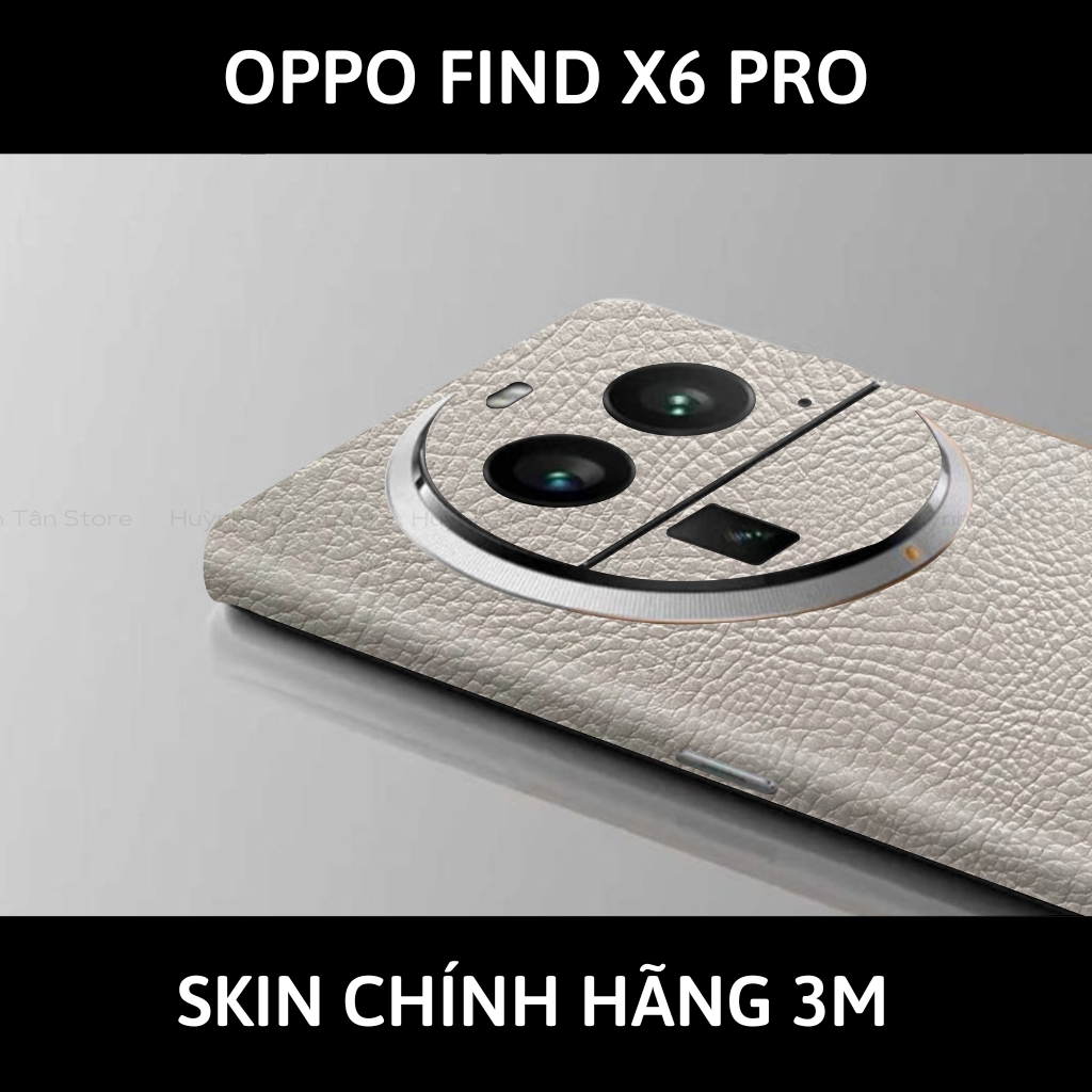 Dán skin điện thoại Oppo Find X6 Pro full body và camera nhập khẩu chính hãng USA phụ kiện điện thoại huỳnh tân store - Hexis Grey Leather - Warp Skin Collection