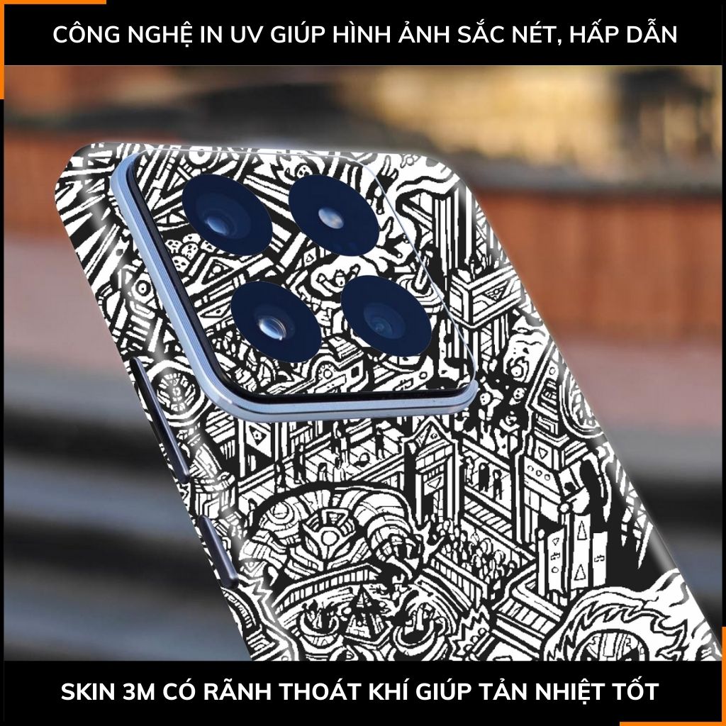 Dán skin điện thoại Xiaomi Mi 14 , Mi 14 Pro full body và camera nhập khẩu chính hãng USA in hình ROBOT CITY - SKD U03 phụ kiện điện thoại huỳnh tân store