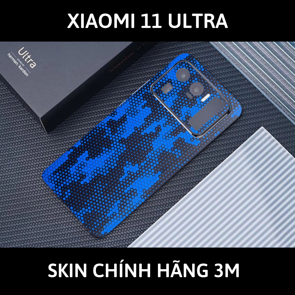 Skin 3m Mi 11 Ultra full body và camera nhập khẩu chính hãng USA phụ kiện điện thoại huỳnh tân store - Mamba Blue - Warp Skin Collection
